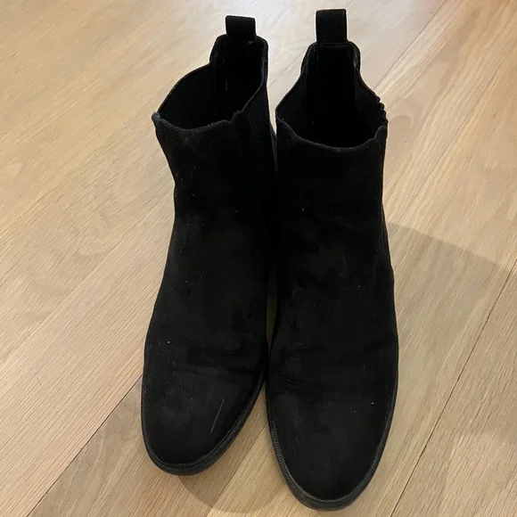 Black Suede Chelsea boots Ankle Booties Bershka - Picture 3 of 3